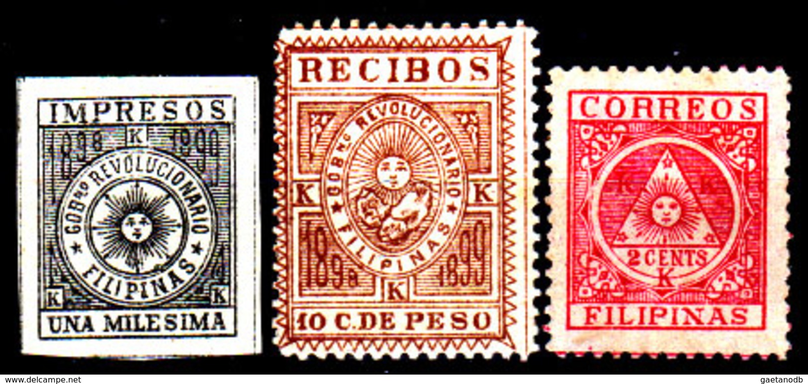 Filippine-0046 - Governa Rivoluzionario - Emissione 1899 (+/sg) Hinged/NG - Senza Difetti Occulti. - Philippines