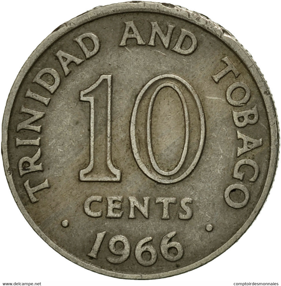 Monnaie, TRINIDAD & TOBAGO, 10 Cents, 1966, Franklin Mint, TTB, Copper-nickel - Trinité & Tobago