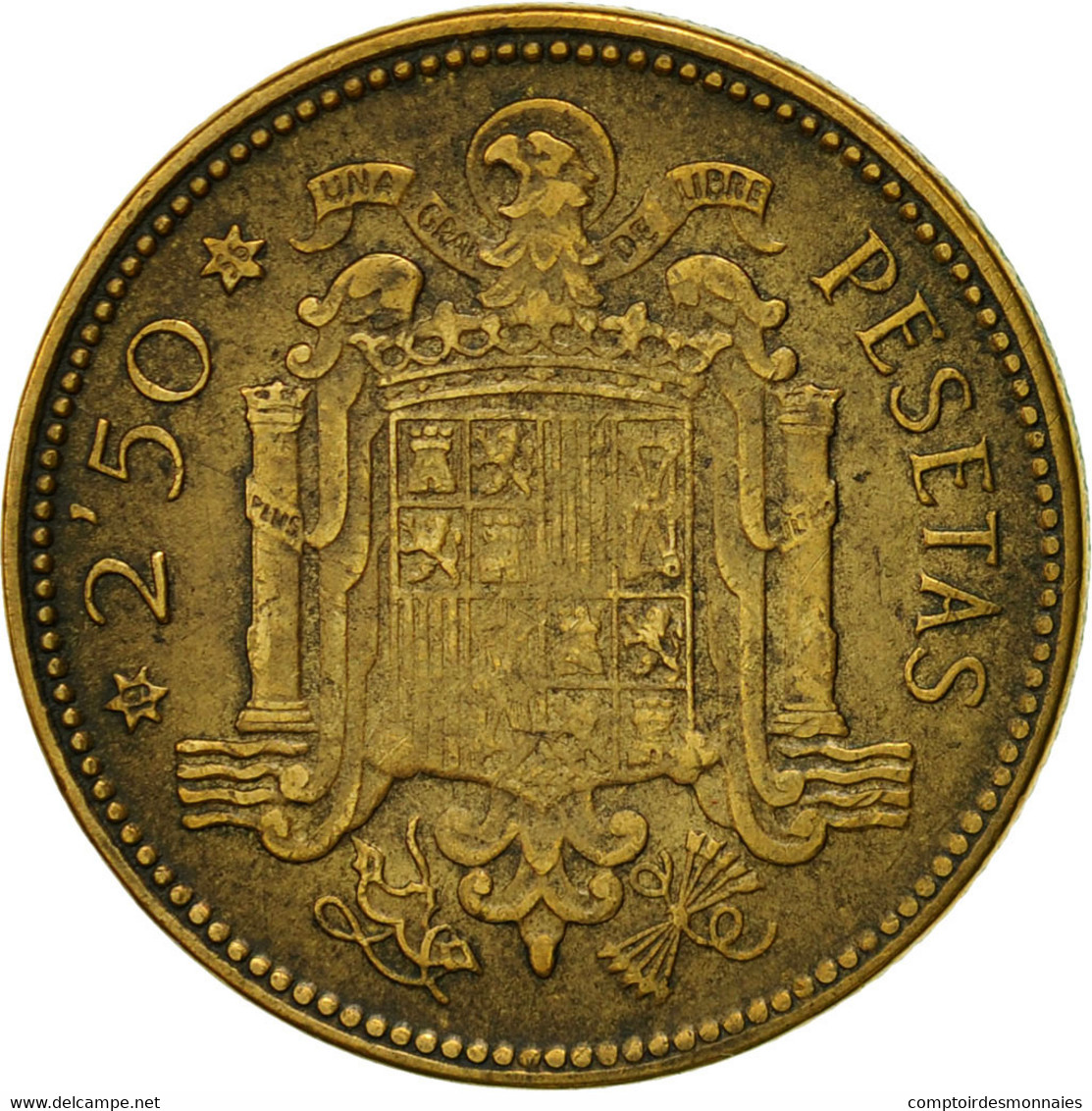 Monnaie, Espagne, Caudillo And Regent, 2-1/2 Pesetas, 1956, TTB - 2 Pesetas