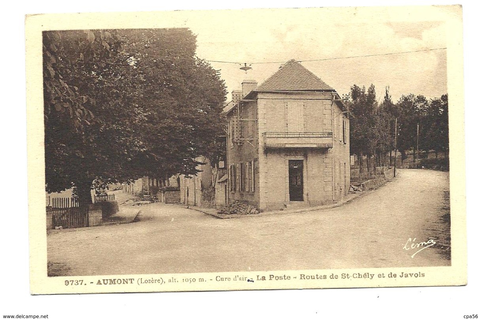 AUMONT En Lozère - La POSTE - Routes De St Chély Et De Javols - Aumont Aubrac