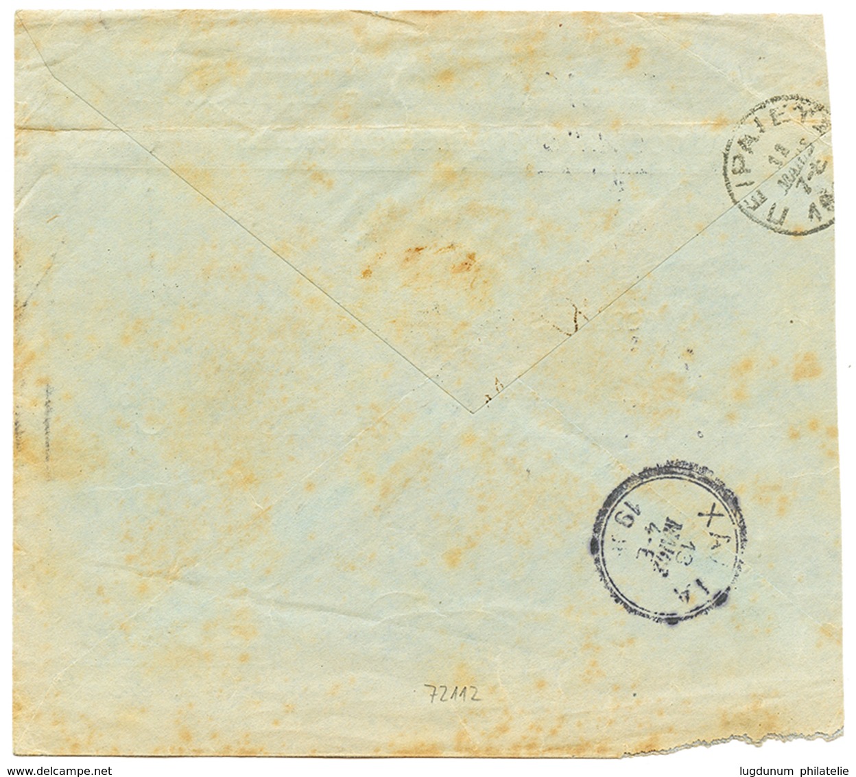 1011 1908 ITALY 15c Canc. SMIRNE On Envelope(fault) To LA CANEE Taxed With CRETE 20l POSTAGE DUE. Vf. - Kreta