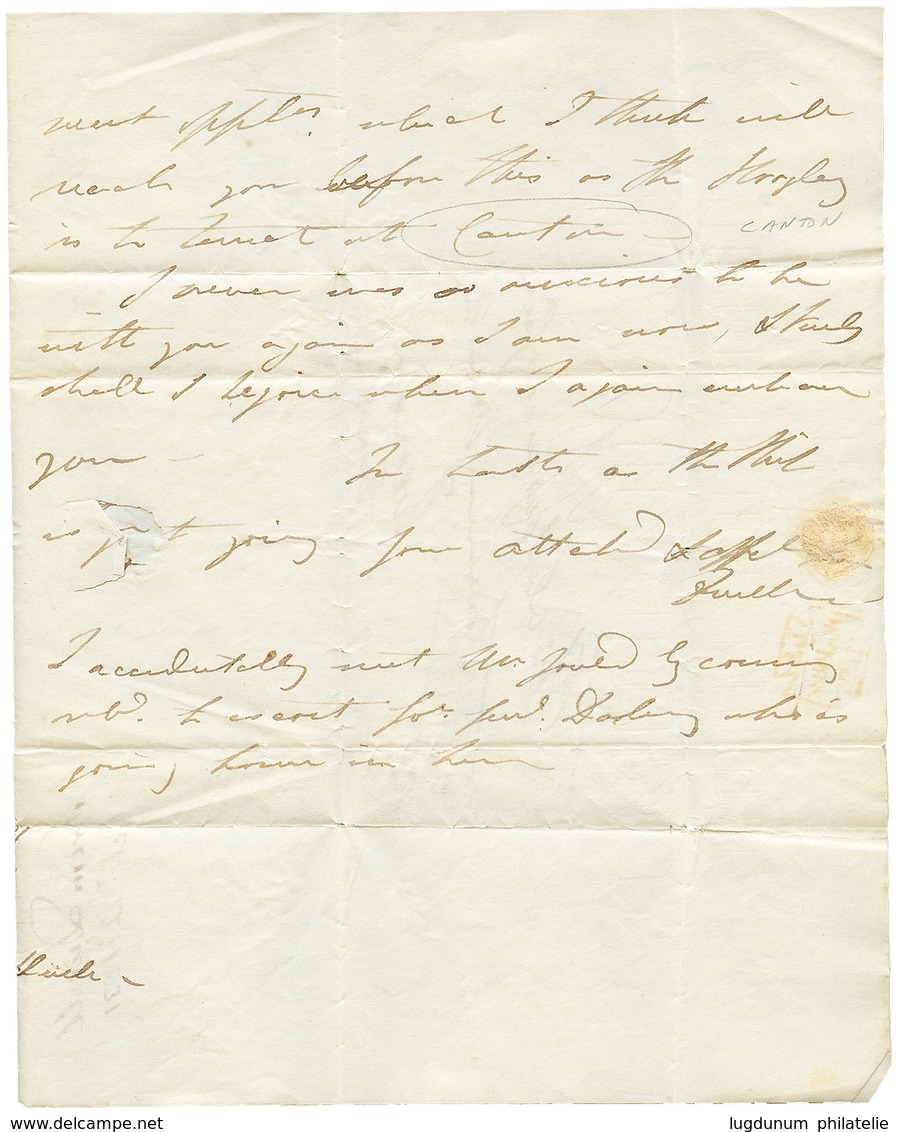 1020 "CHINA !" : 1832 PENZANCE SHIP LETTER + Manuscript "S. GOULD COMP. II , DEC. 16th 1831 CHINA" On Entire Letter Date - Andere & Zonder Classificatie