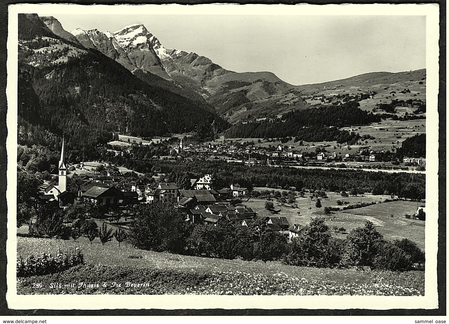 Sils Mit Thusis & Piz Beverin  -  Ansichtskarte Ca.1965    (8750) - Bever