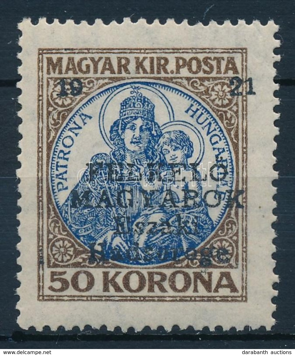 ** Nyugat-Magyarország V. 1921 Koronás Madonna 50K Garancia Nélkül (60.000) - Autres & Non Classés