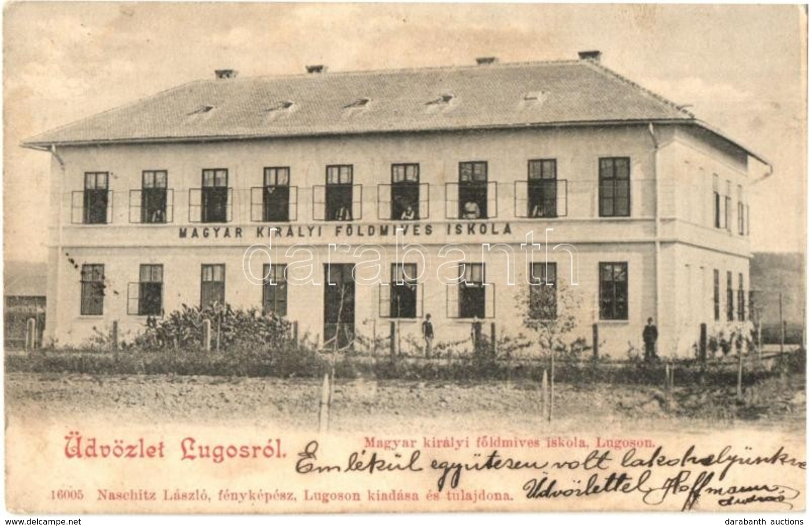 T2/T3 Lugos, Lugoj; Magyar Királyi Földmíves Iskola. Naschitz László Fényképész Kiadása / Farming School  (fl) - Non Classés