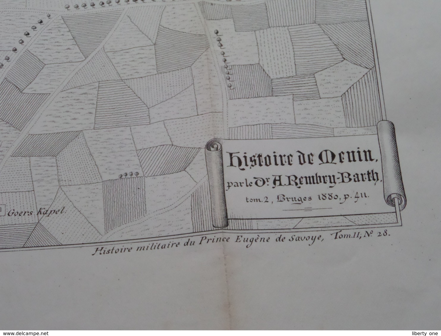 Histoire de MENIN - Explication de L'Attaques / Plan de la Ville de Menin ( voir / zie Photo ) A. REMBRY-BARTH !