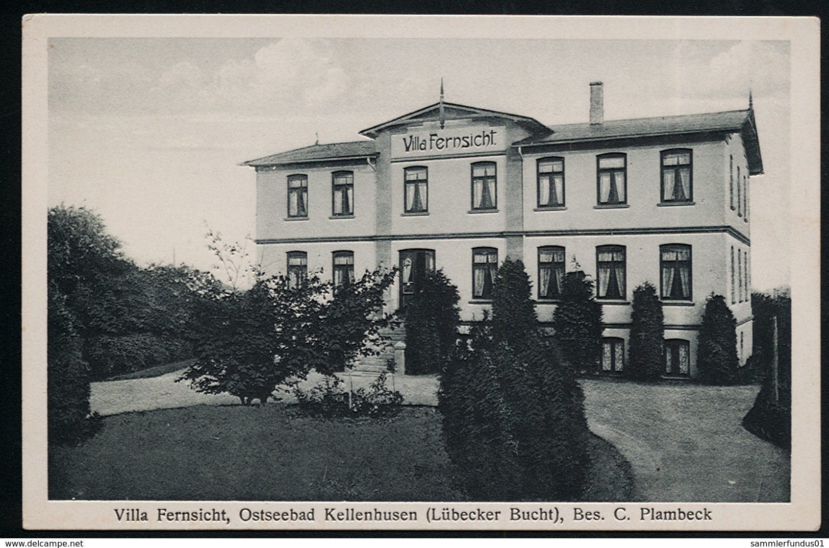 AK/CP Kellenhusen  Villa Fernsicht  Lübecker Bucht  C. Plambeck  Ungel./uncirc.ca1930      Erhaltung /Cond. 2  Nr. 00540 - Kellenhusen