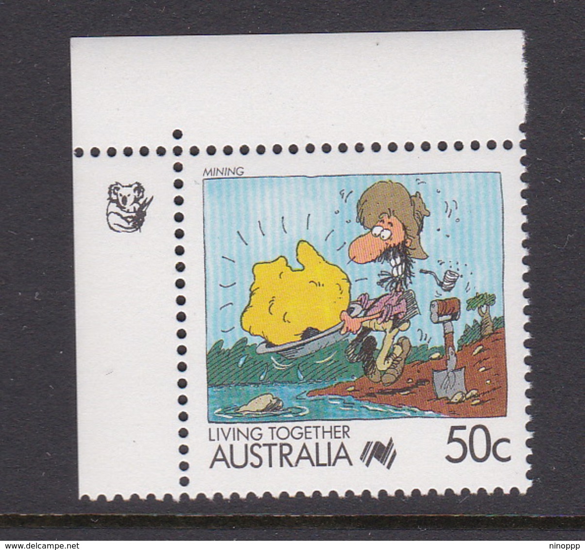 Australia ASC 1134a 1988 Living Together 50c Mining 1 Koala,mint Never Hinged - Probe- Und Nachdrucke