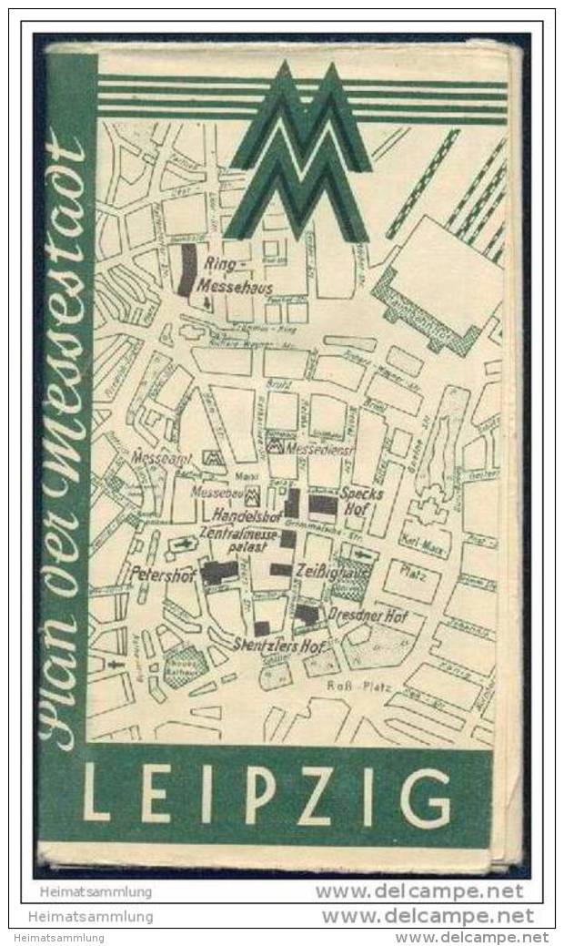 Leipzig 1947 - Plan Der Messestadt - Herausgeber Leipziger Messeamt - Sachsen