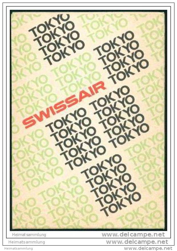 Tokyo 1971 - Faltblatt überreicht Von Der Swissair - Asien Und Nahost
