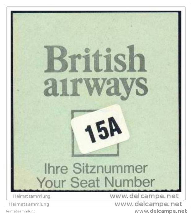 Boarding Pass - British Airways - Cartes D'embarquement
