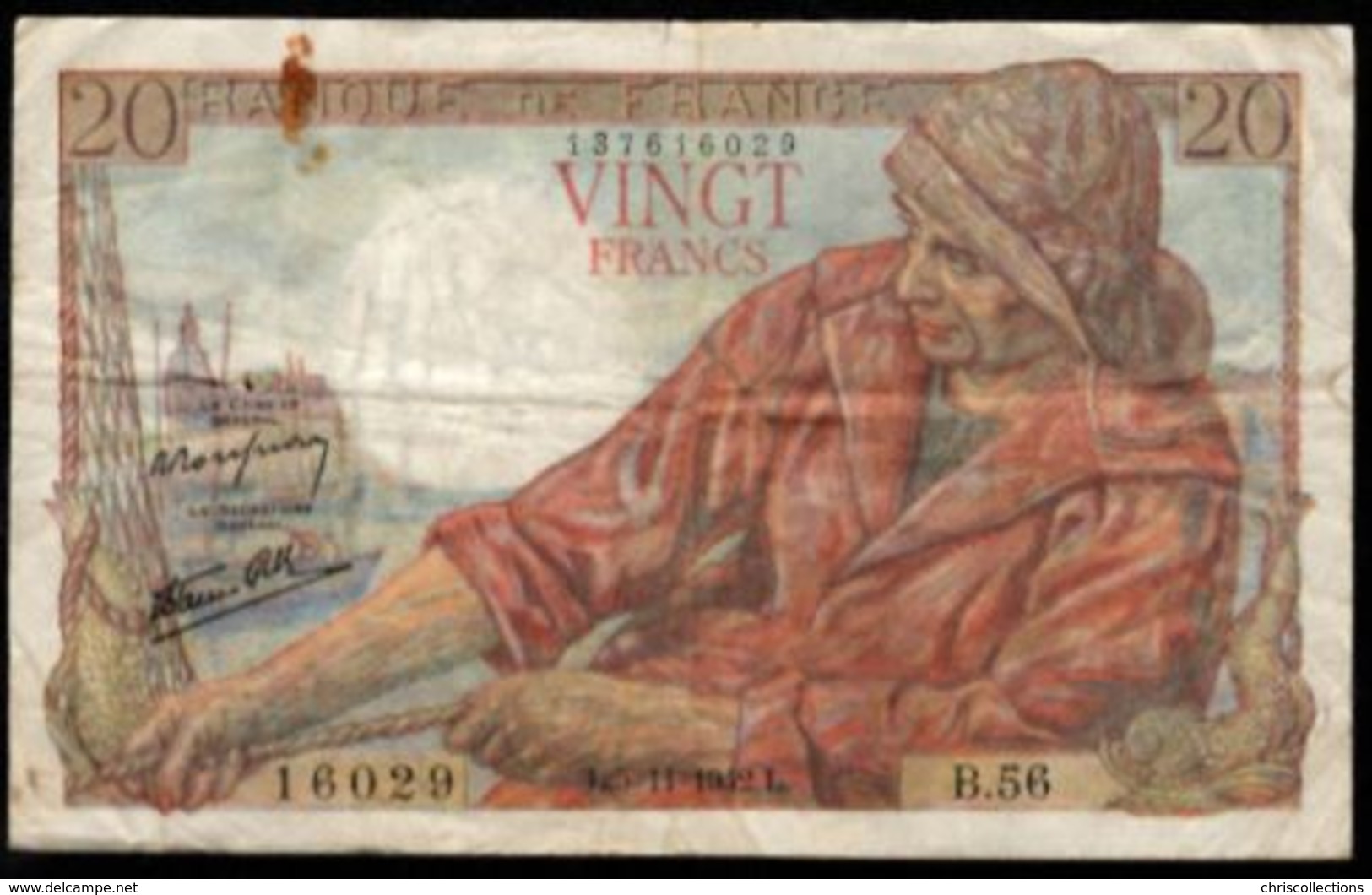 20 FRANCS PÊCHEUR 5.11.1942 F:13/4 - 20 F 1942-1950 ''Pêcheur''