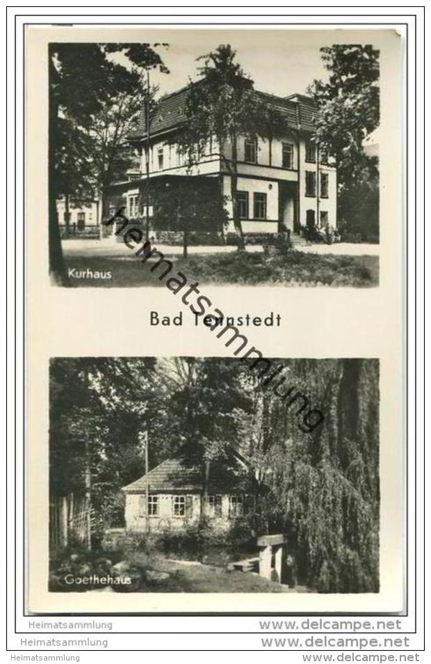 Bad Tennstedt - Kurhaus - Goethehaus - Foto-AK 50er Jahre - Bad Tennstedt