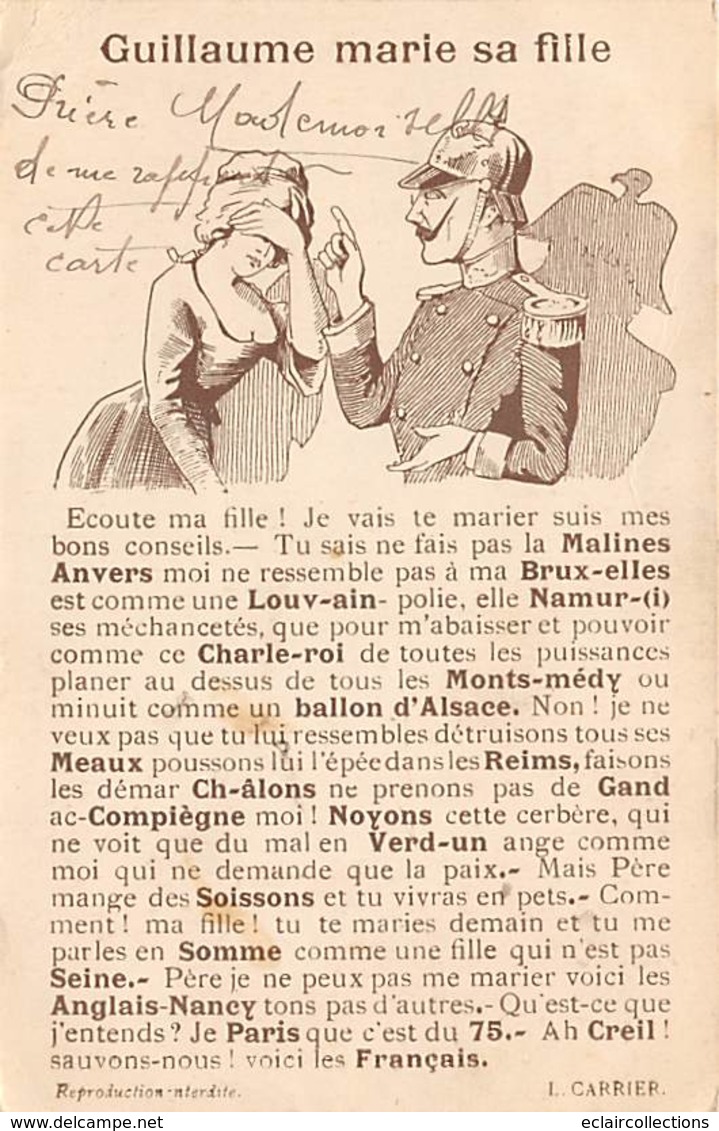 Thème .   Politique.  Personnage.   Guillaume II Marie Sa Fille   (voir Scan) - Persönlichkeiten