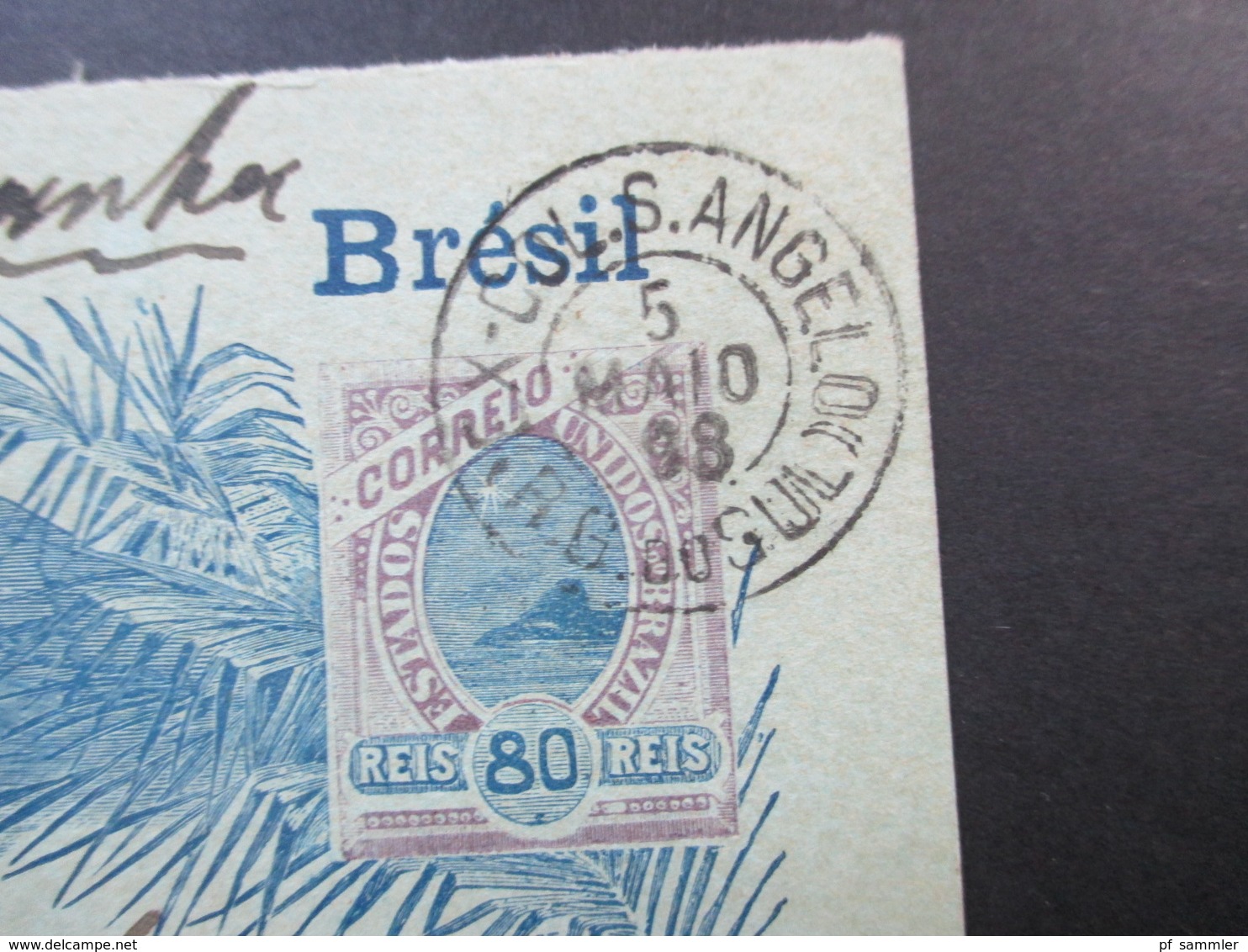 Brasilien 1898 Ganzsache / Fragekarte Nach Berlin / Deutschland. Interessante Karte?! - Lettres & Documents