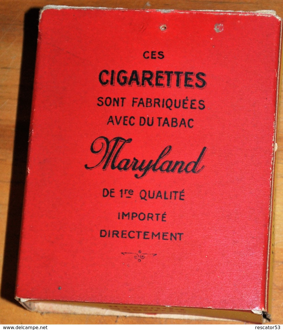 Très Rare Paquet De Cigarettes Ancien Maryland Zurich Statuie De La Liberté (paquet Vide ) - Autres & Non Classés