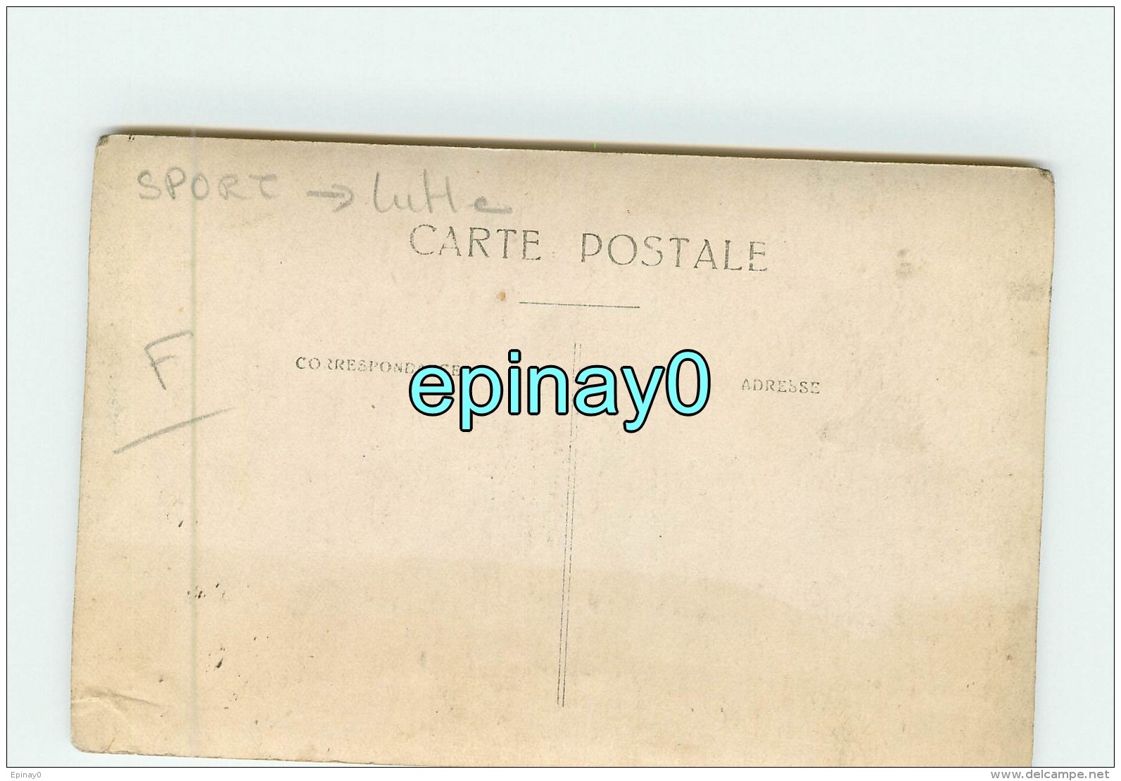 SPORT - CARTE PHOTO -  LUTTE - Militaria - Militaire ? - Lutte