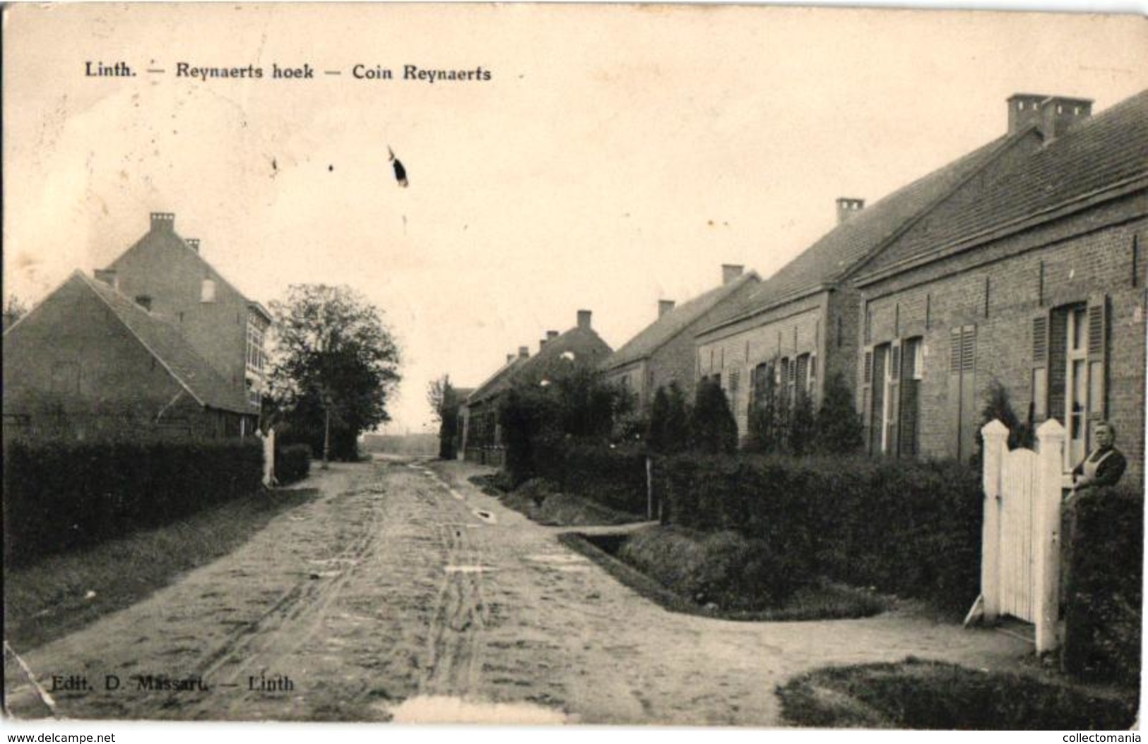 1 Oude Postkaart Lint  Linth    Reynaerts Hoek   1914  Uitg  .Massart   Lint - Lint