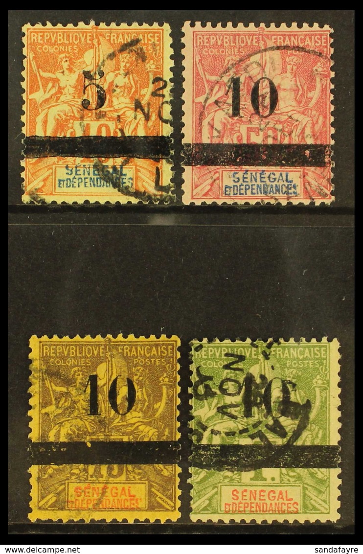 SENEGAL  1903 Surcharge Set Complete, Yv 26/9, Very Fine Used. (4 Stamps) For More Images, Please Visit Http://www.sanda - Sonstige & Ohne Zuordnung