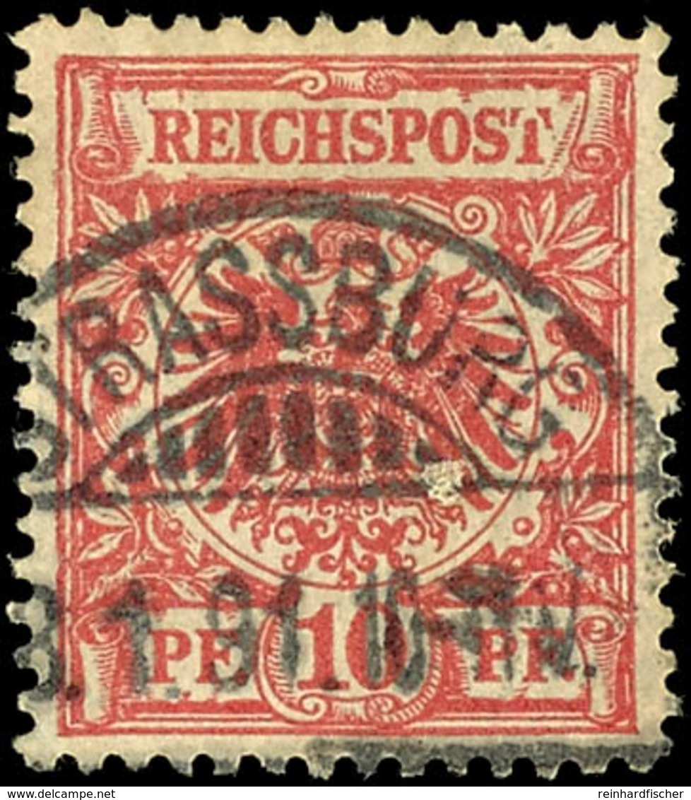 2245 10 Pf. Rosarot, Plattenfehler II, Gest., Gepr. Zenker BPP, Mi. 150.-, Katalog: 47bII O - Andere & Zonder Classificatie