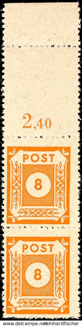 5154 8 Pf. Gelborange Mit Leerfeld Oben, Tadellos Postfrisch, Mi. 200,-, Katalog: 59L ** - Sonstige & Ohne Zuordnung