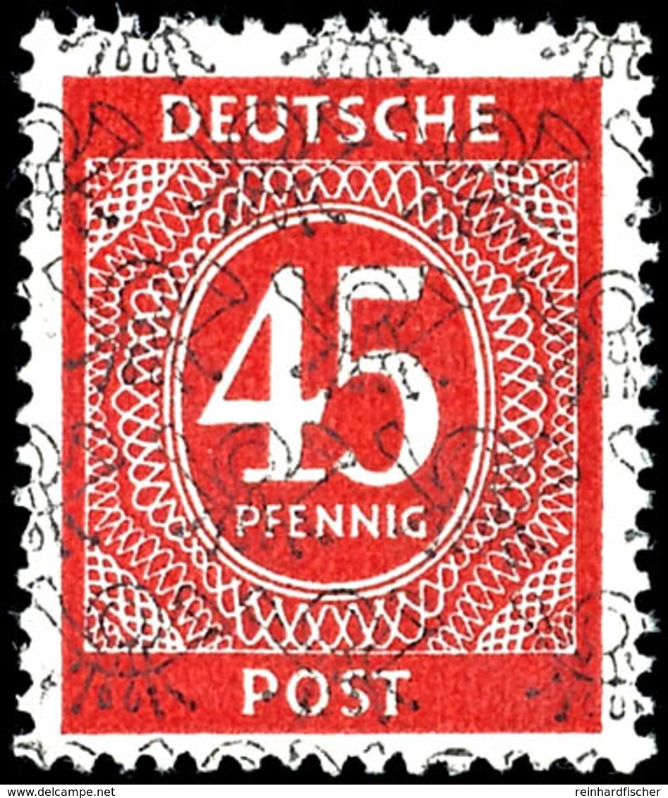 5572 45 Pfg. Ziffer, Netzaufdruck Vorder- Und Rückseitig, Postfrisch, Doppelt Signiert Schlegel BPP, Mi. 280,-, Katalog: - Sonstige & Ohne Zuordnung