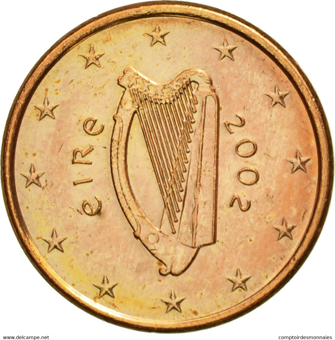 IRELAND REPUBLIC, Euro Cent, 2002, SUP+, Copper Plated Steel, KM:32 - Irland