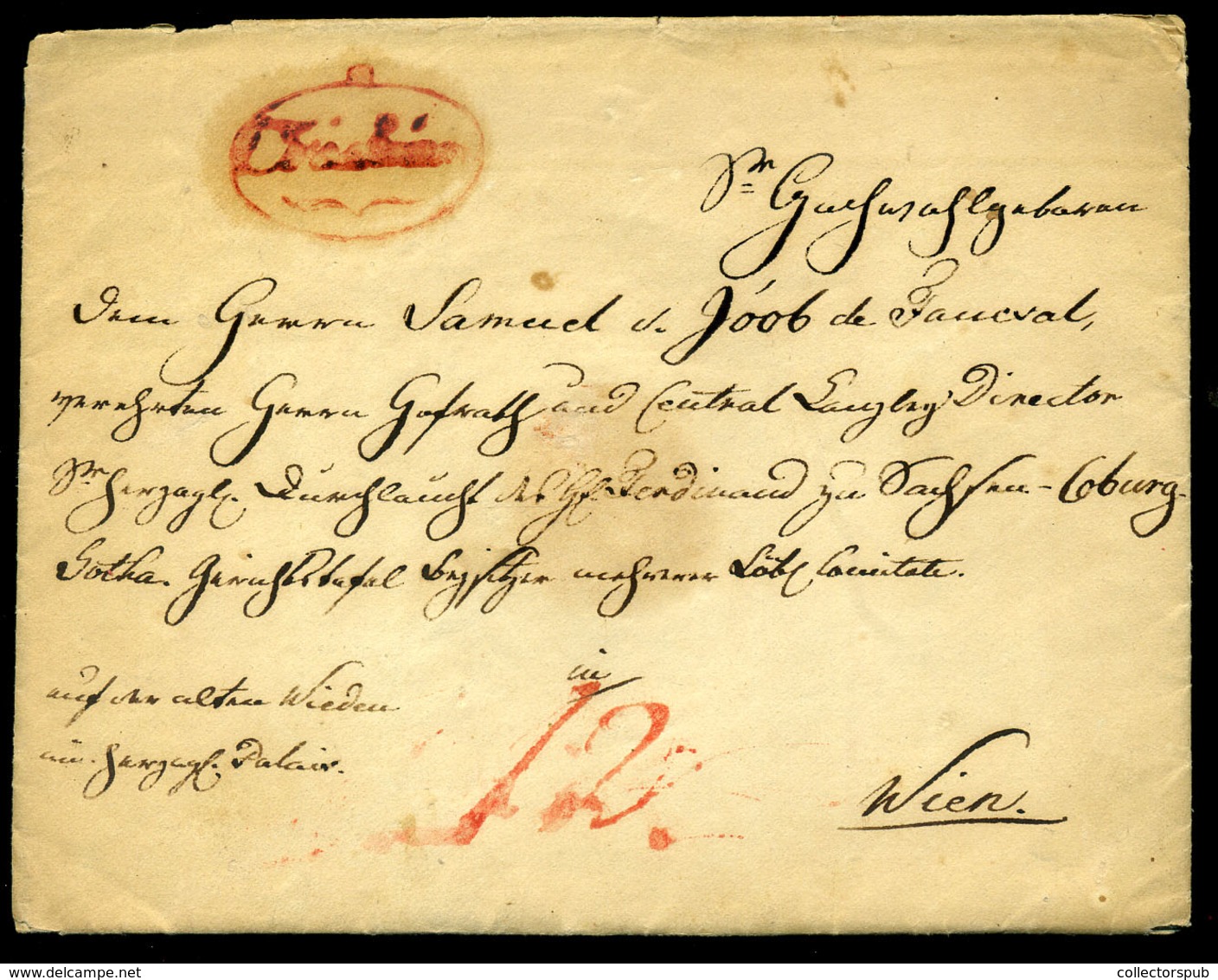 95837 OROSHÁZA 1842. Levél, Tartalommal, Piros Bélyegzéssel Bécsbe Küldve (300p) - ...-1867 Prephilately