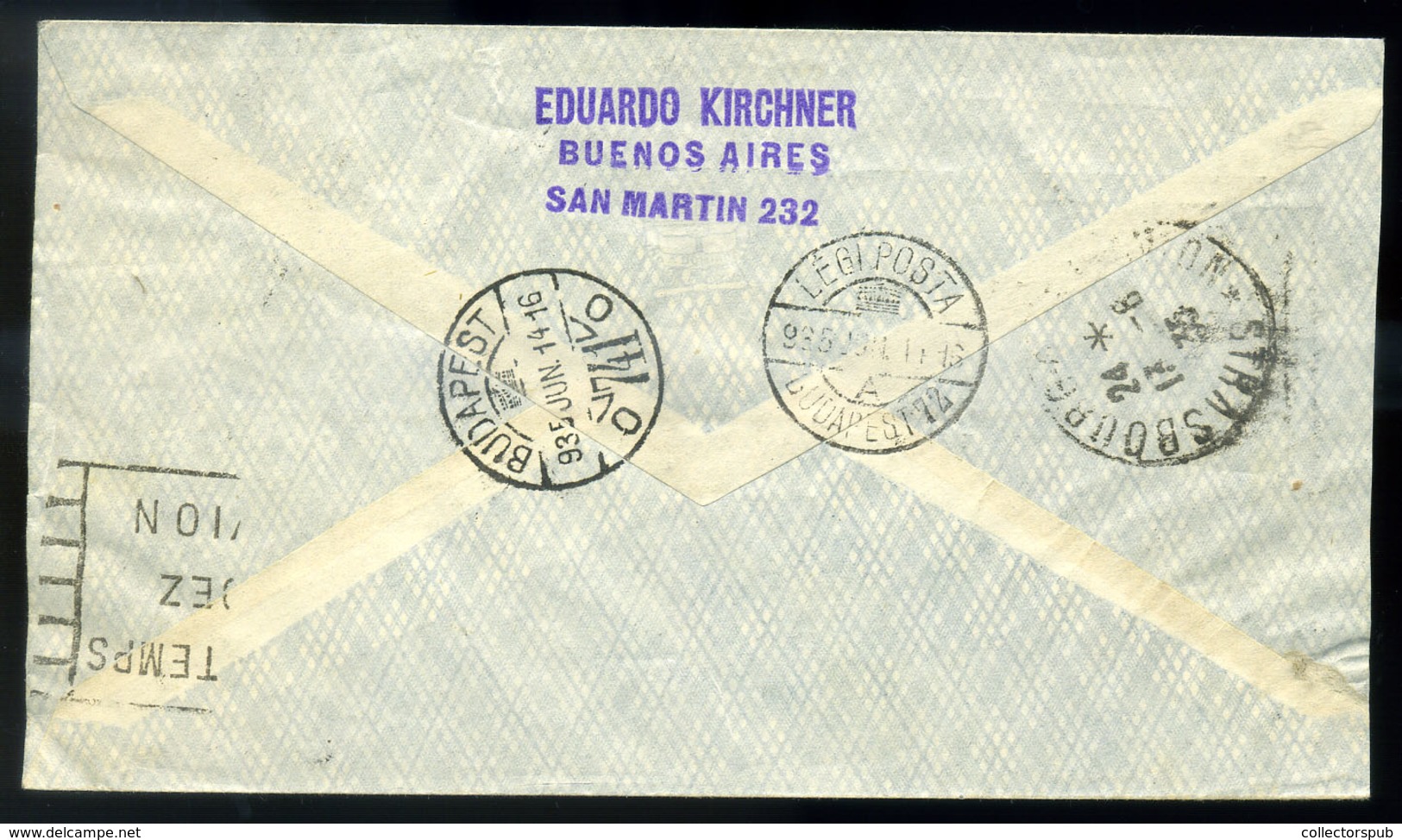 96103 ARGENTÍNA 1935. Szép Légi Levél Budapestre - Covers & Documents