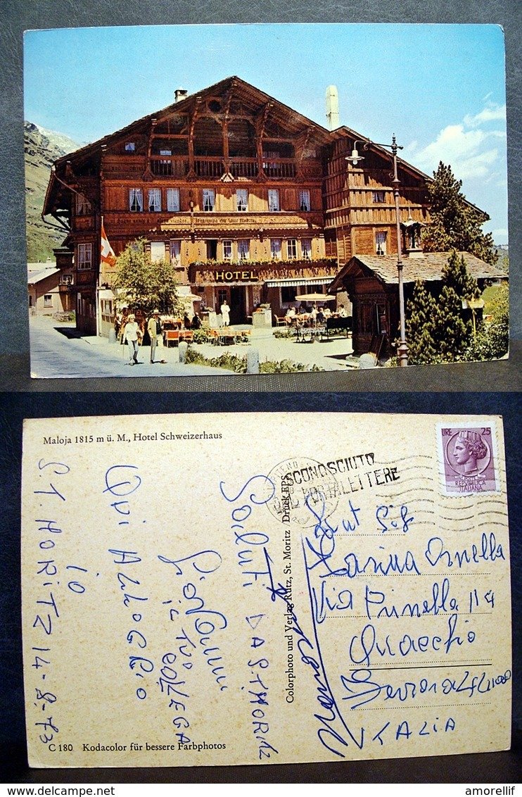 (FG.F29) MALOJA Di BREGAGLIA - HOTEL SCHWEIZERHAUS (GRISONS GRIGIONI) Animata - Bregaglia