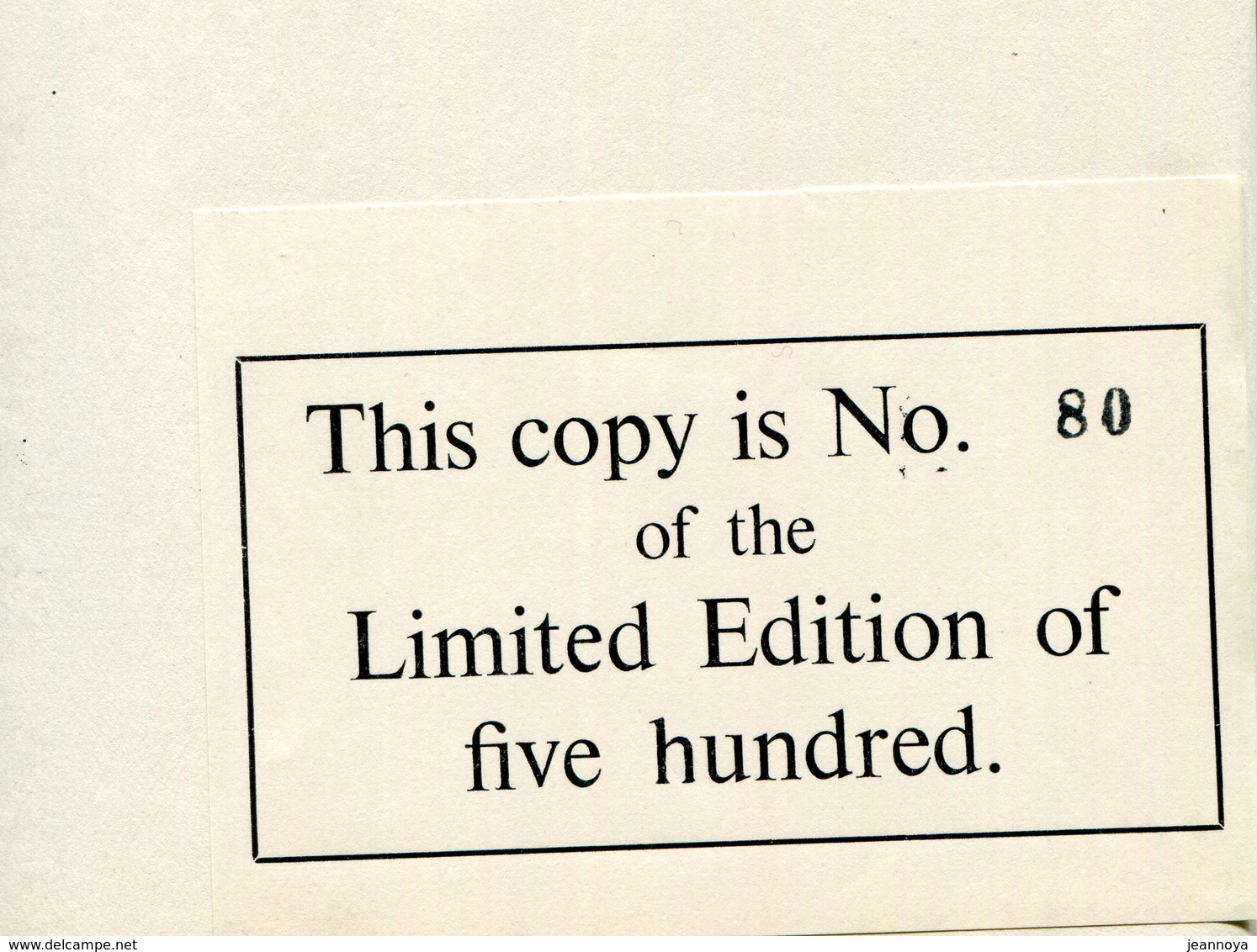 B.P.A. - THE WORK OF JEAN DE SPERATI - 2 PART : TEXT & PLATS - EDIT. 1955 - COMPLET N° 80 / 500 - LUXE & RARE - Fälschungen Und Nachmachungen