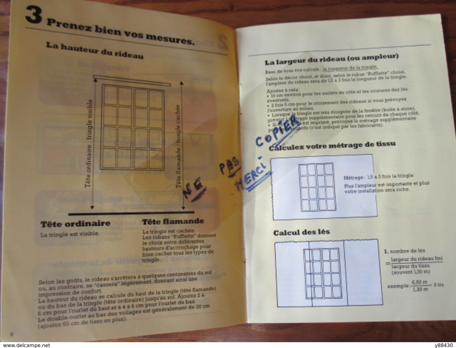 GUIDE POUR REUSSIR VOS RIDEAUX - ""RUFFLETTE"" Le Fameux Ruban à Froncer Les Rideaux - 32 Pages -13 Photos - Littérature