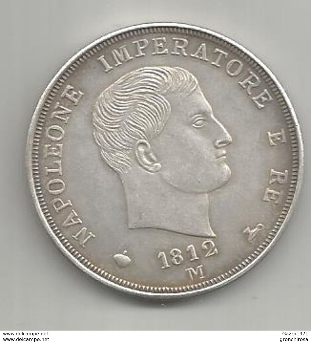 Italia, Napoleone I Imperatore E Re, 5 Lire Ag., 1812M. Riconio, Restrike. - Autres & Non Classés