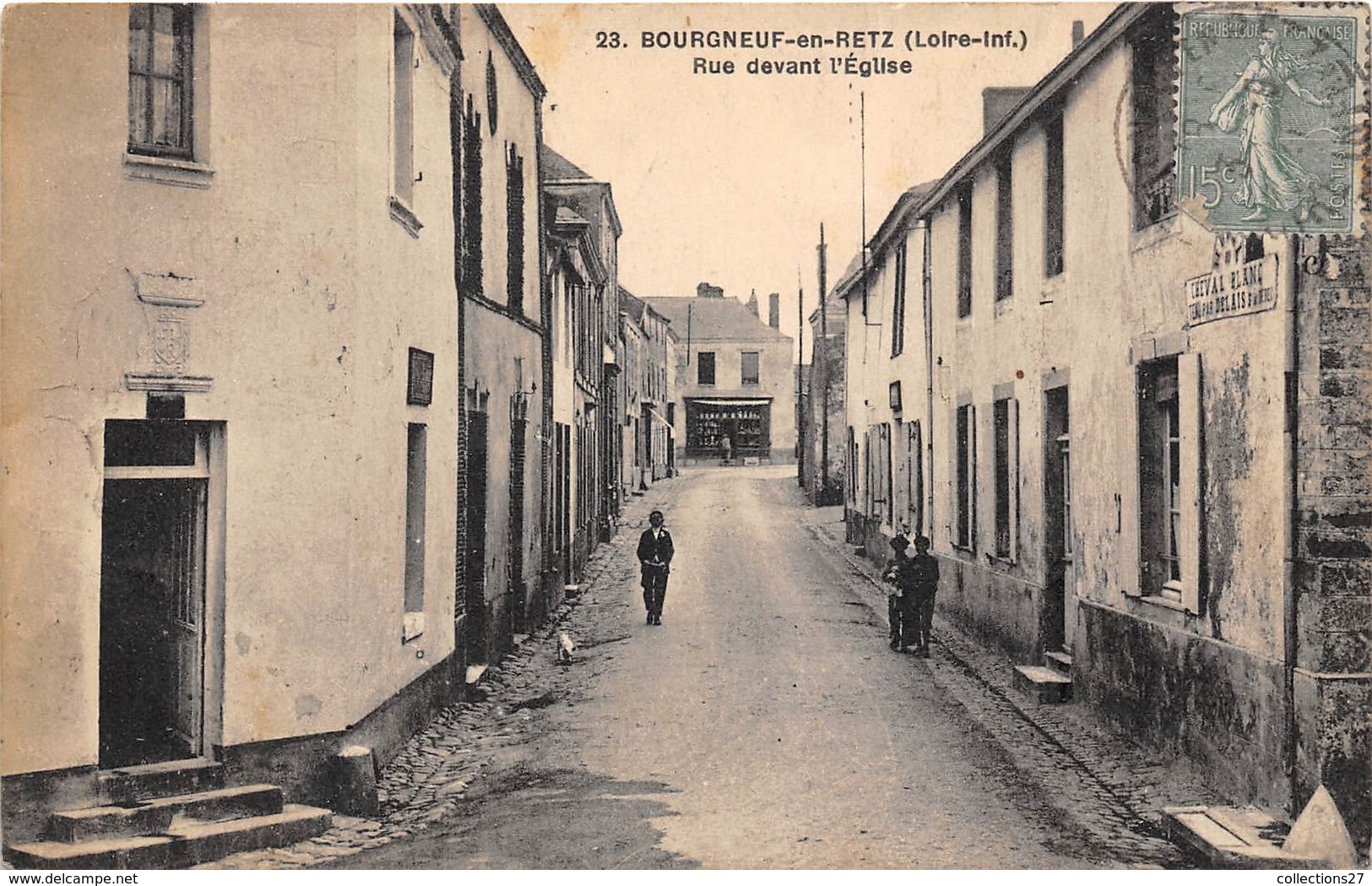 44-BOURGNEUF-EN-RETZ- RUE DEVANT L'EGLISE - Bourgneuf-en-Retz
