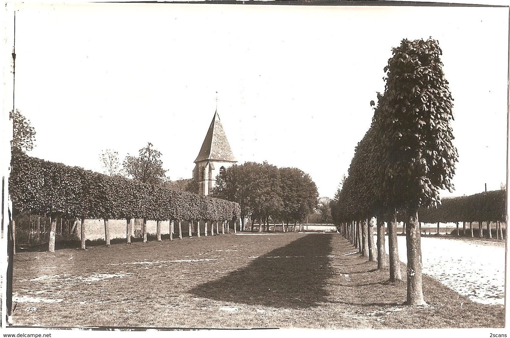 Dépt 80 - HORNOY-LE-BOURG - PLAQUE De VERRE (négatif Photo) + La Carte Postale "La Place" Édit. Marchon (Cliché Lelong) - Hornoy Le Bourg