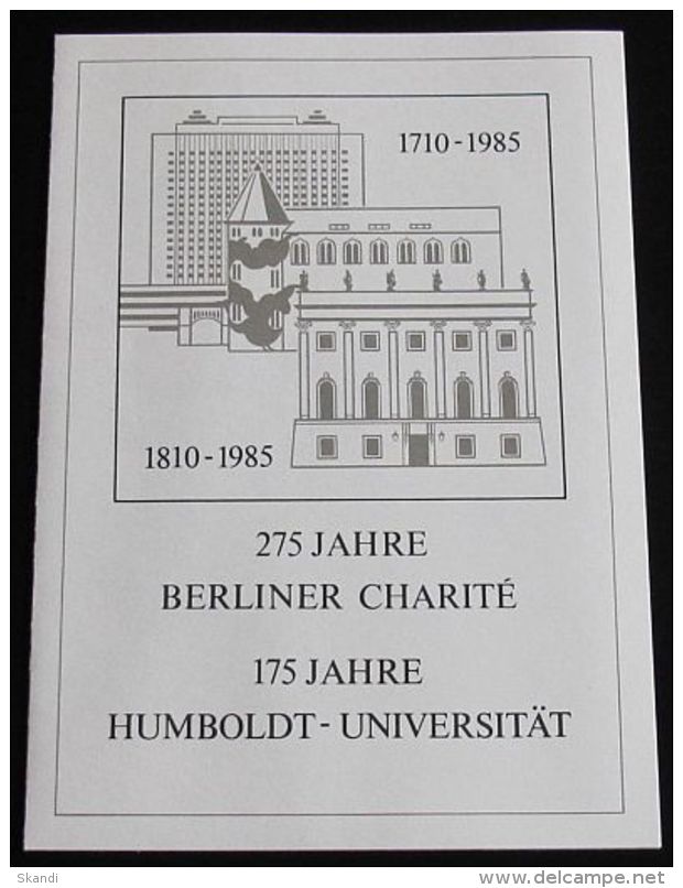 DDR 1985 ETB 2/1985 Mi-Nr. 2980/81 Mit Schwarzdruck - 1e Jour – FDC (feuillets)