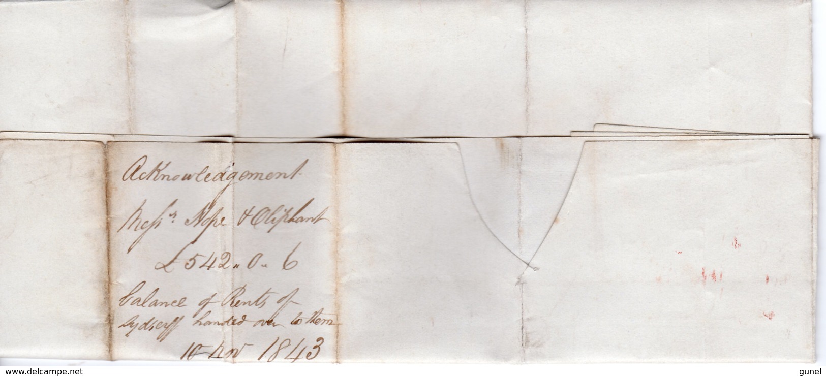 10 Nov 1843 Complete Letter  With PAID EDINB A - ...-1840 Vorläufer