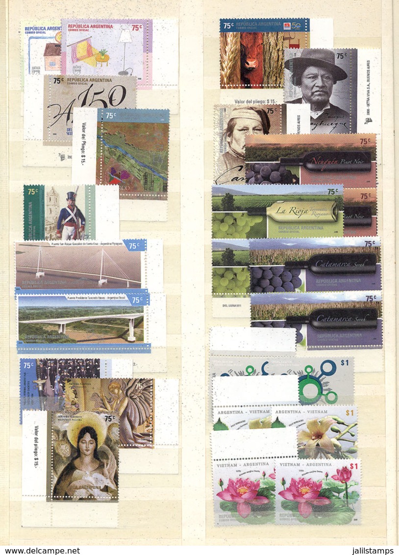 559 ARGENTINA: Large Stockbook With Very Large Stock Of Modern Stamps And Sets Issue - Colecciones & Series