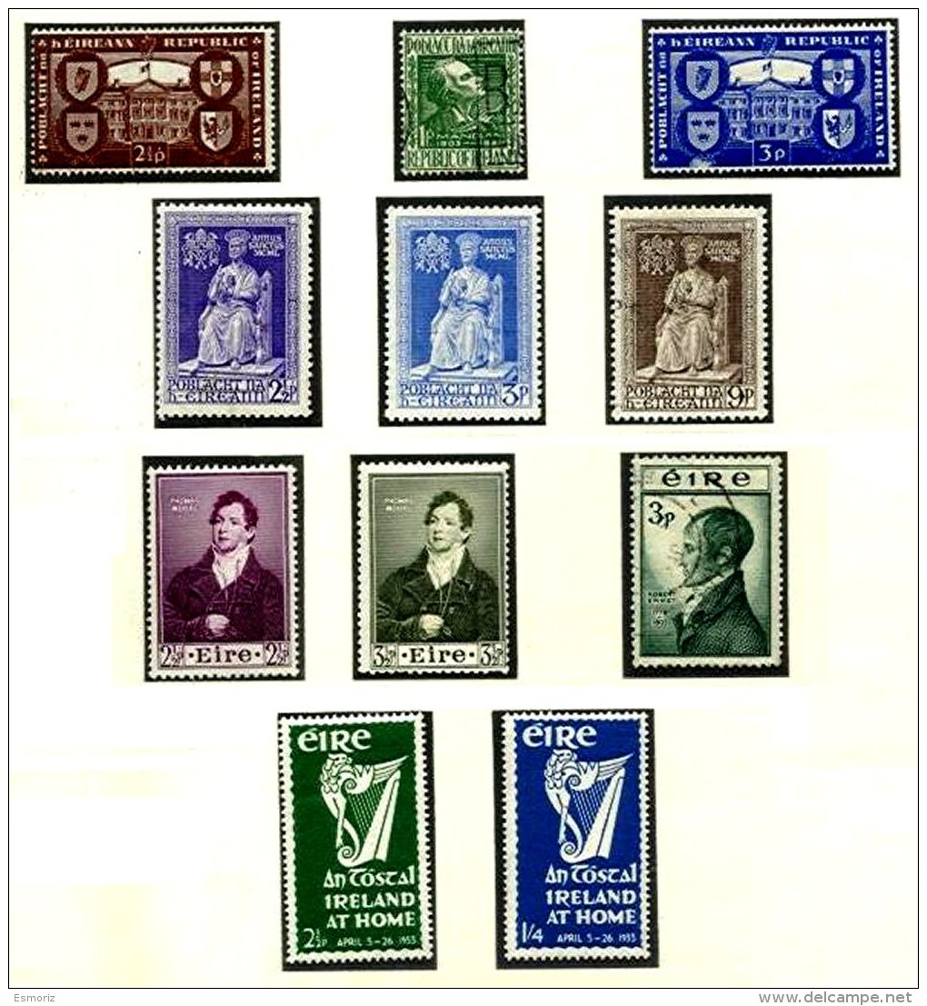 IRELAND, Commemoratives, Yv 110/20, */** MLH/MNH, F/VF, Cat. &euro; 60 - Unused Stamps