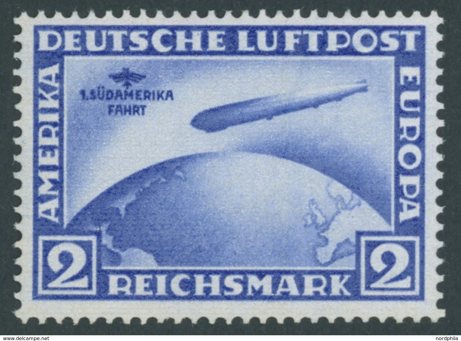 Dt. Reich 438Y **, 1930, 2 M. Südamerikafahrt, Wz. Liegend, Postfrisch, Pracht, Unsigniert, Fotoattest H.D. Schlegel: Di - Oblitérés