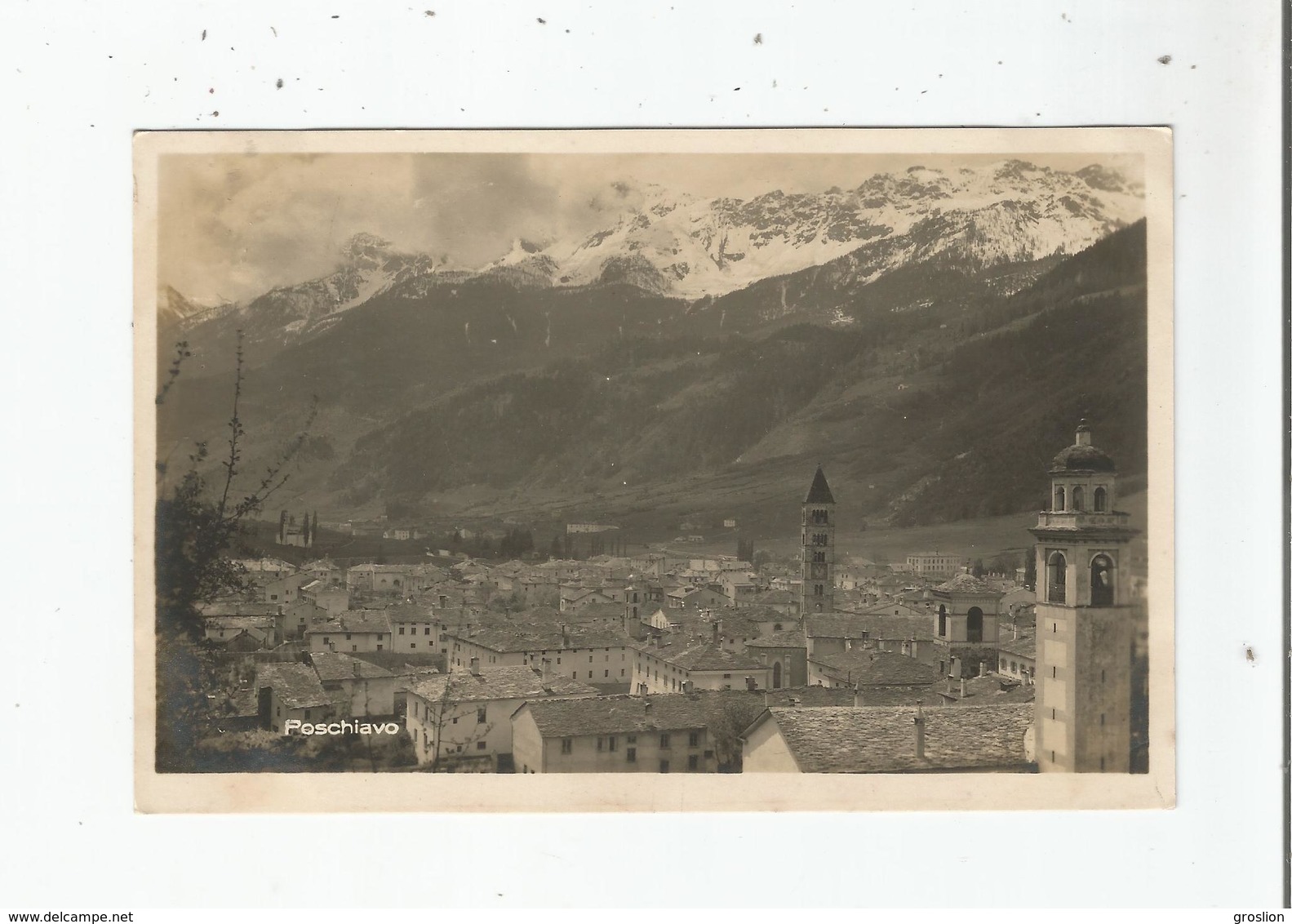 POSCHIAVO (SUISSE GRISONS)  7406 CARTE PHOTO VUE PANORAMIQUE - Poschiavo