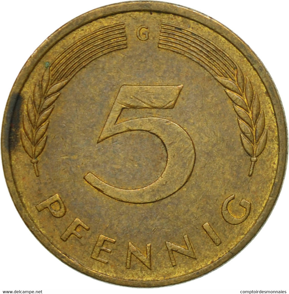 Monnaie, République Fédérale Allemande, 5 Pfennig, 1986, Karlsruhe, TB+ - 5 Pfennig