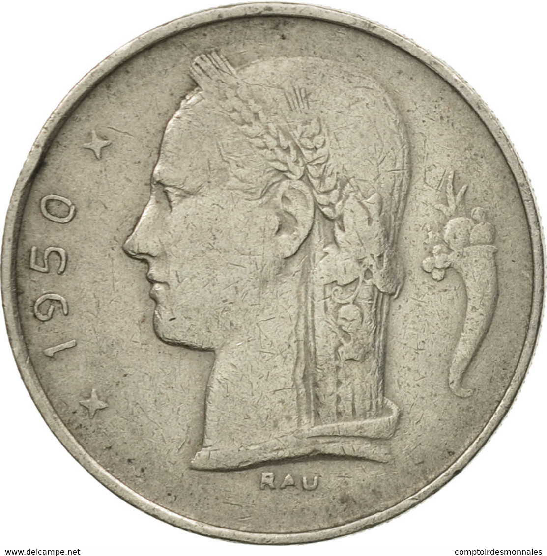 Monnaie, Belgique, Franc, 1950, TB+, Copper-nickel, KM:142.1 - 1 Franc