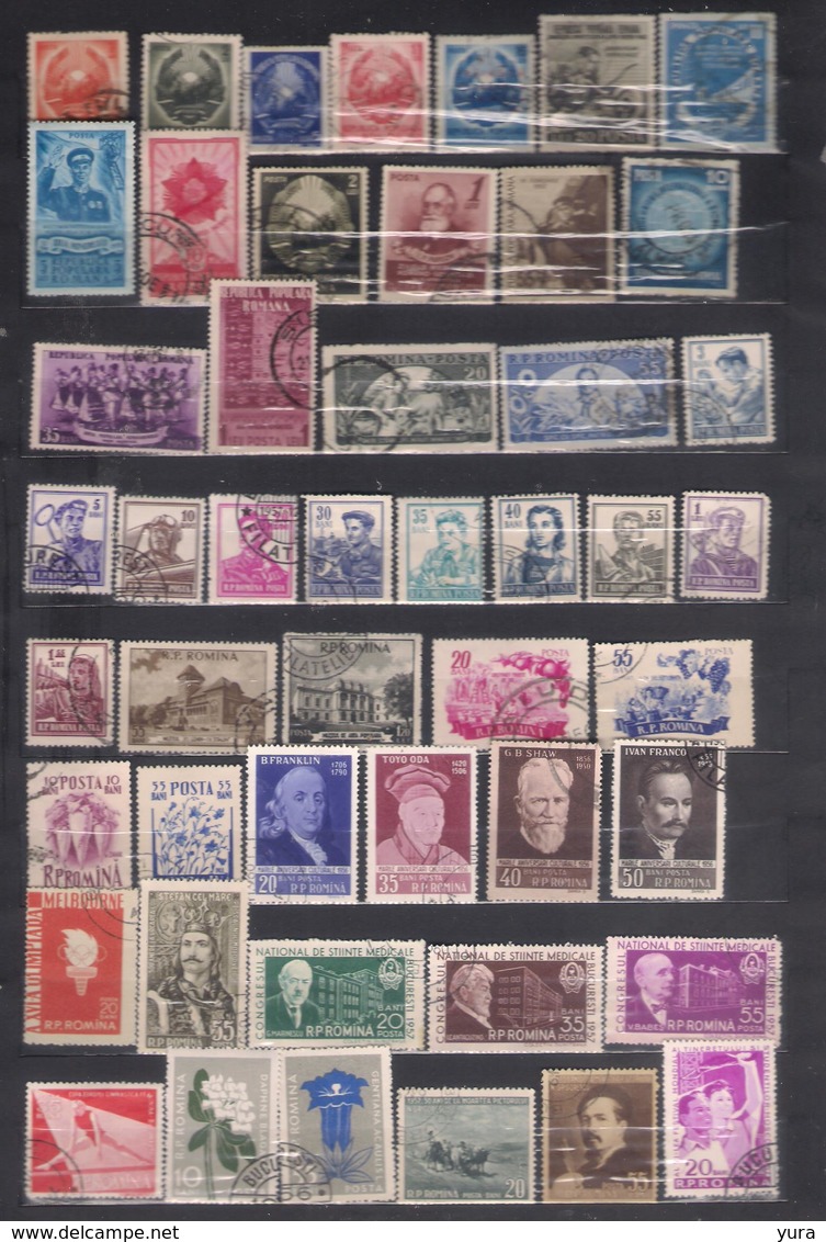 Lot 165 Romania 1950/1996 Little Collection 339 Different Without Dublicates. With Glue And Without Glue - Collections