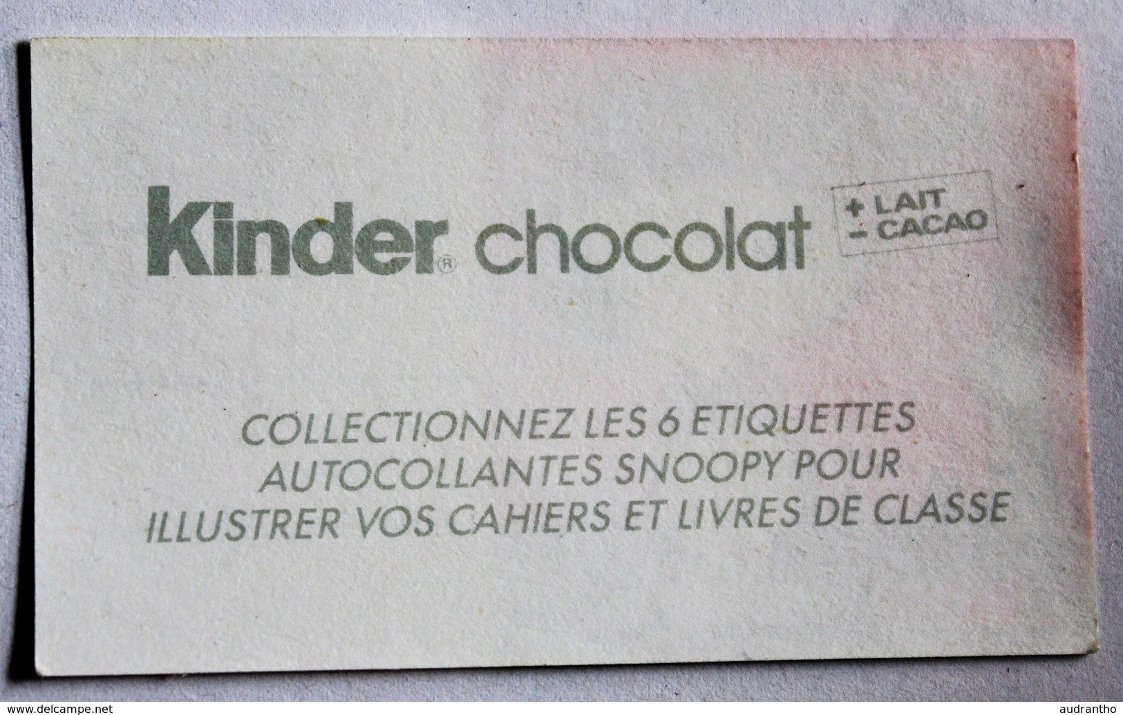 Stickers - autocollant Snoopy New York KInder chocolat