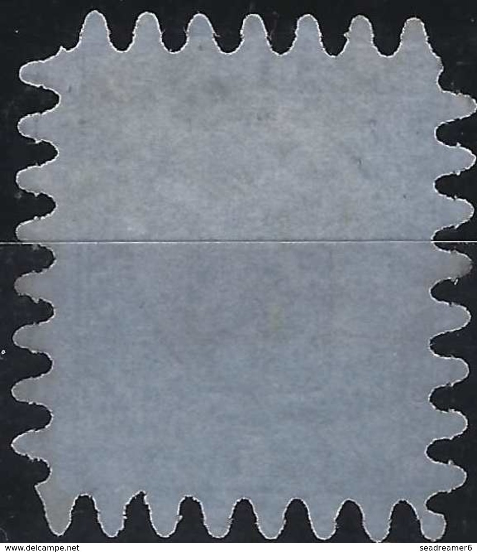 Finlande Coat Of Arms (FACIT) N°8v2C3 Bleu Sur Gris Bleu Papier Epais Roulette III Obl Petit Dateur Helsingfors.. - Usados