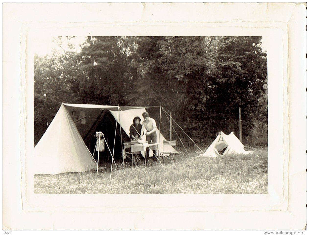 Photo Le Camping En 1958 - Personas Anónimos