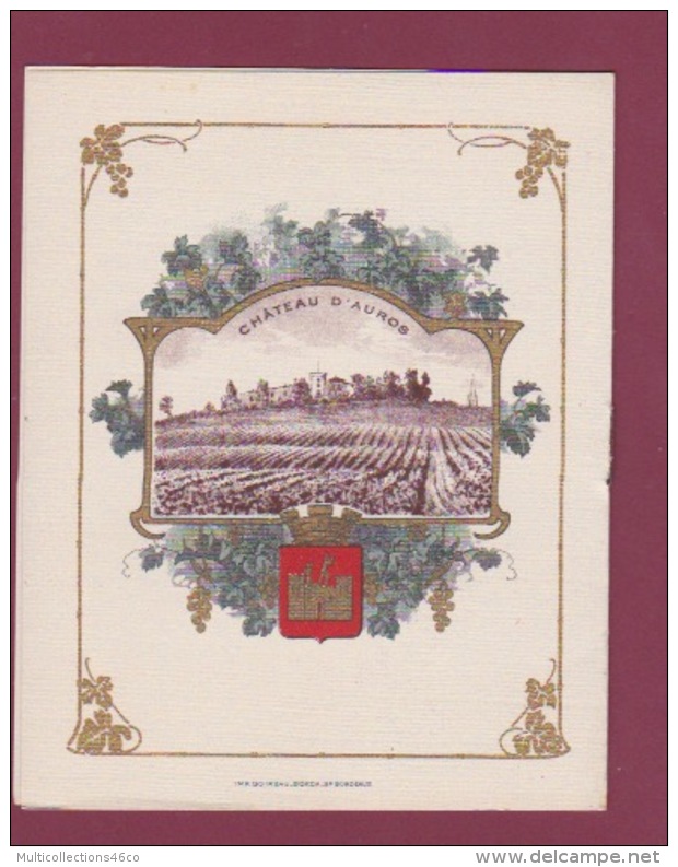 240818 - PUBLICITE ALBAN NIBAUT &amp; FILS GRANDS VINS BLANCS GIRONDE ST PIERRE D'AURILLAC Prix Vigne CHATEAU D'AUROS - Leones