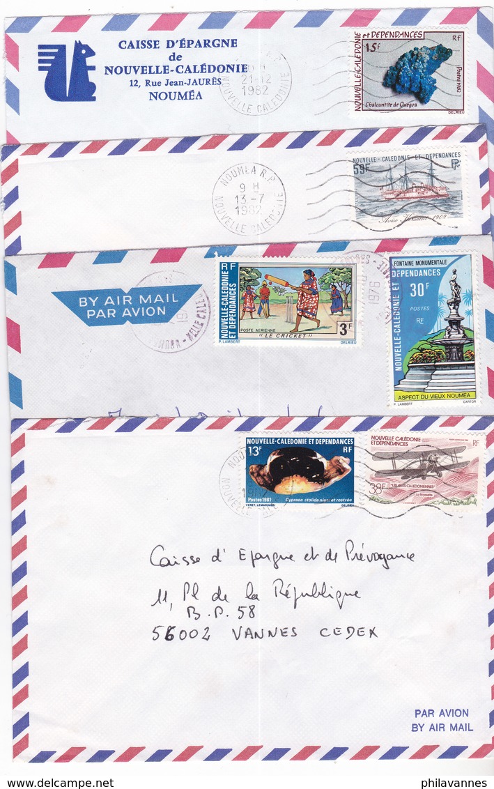 LOT DE 4  LETTRES, De NOUMEA   ,  1976  à 1982 ( L0818/56) - Collezioni & Lotti