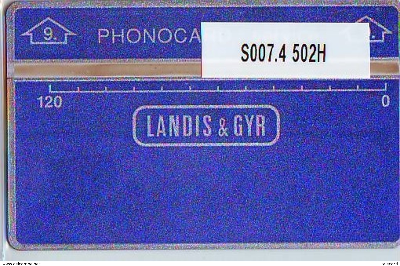 NEDERLAND LANDIS&GYR * SODECO * SERVICE CARD NR S007.4  502M  "9" ONGEBRUIKT *  MINT - Test & Servizio